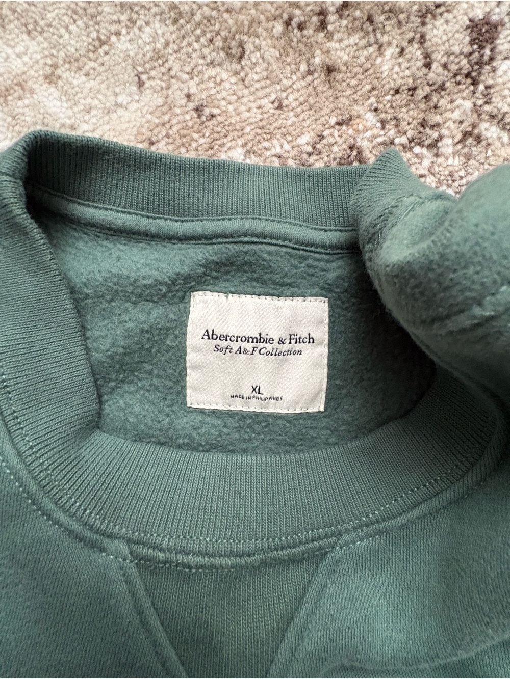 Abercrombie & Fitch Teal Green 'SAME DAY' Crewneck Sweatshirt - Picture 4 of 5